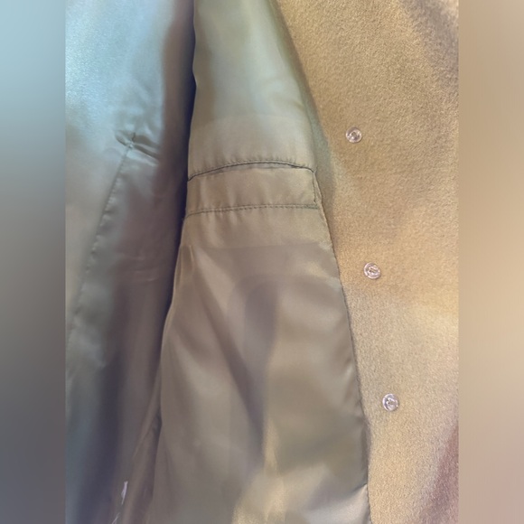 St John’s Bay Lime Green Pea Coat Size L Petite - Picture 5 of 7